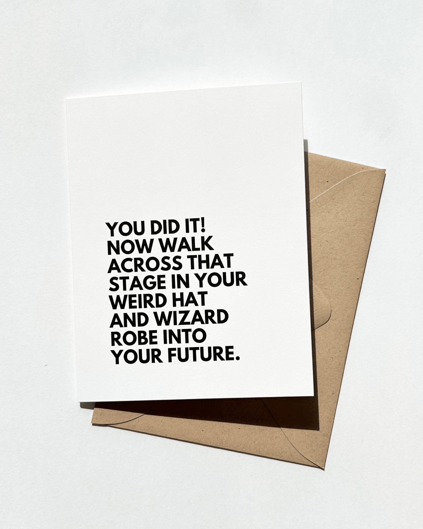 Funny Graduation Card Weird Hat and Wizard Robe - Fresh Start Candles