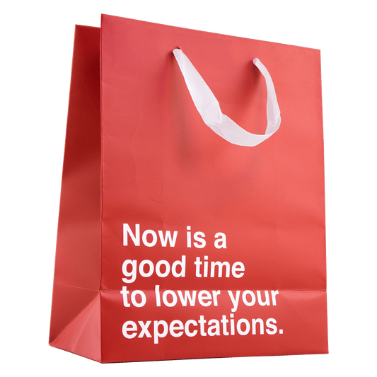 Funny Holiday Gift Bag: Lower Expectations - Fresh Start Candles