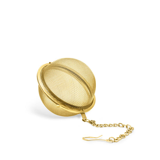 Gold Plated Stainless Steel Tea Infuser Small Mesh Ball - Fresh Start Candles