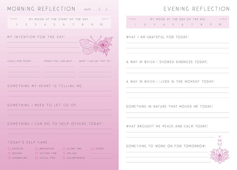 Grace: Day and Night Reflection Journal - Fresh Start Candles