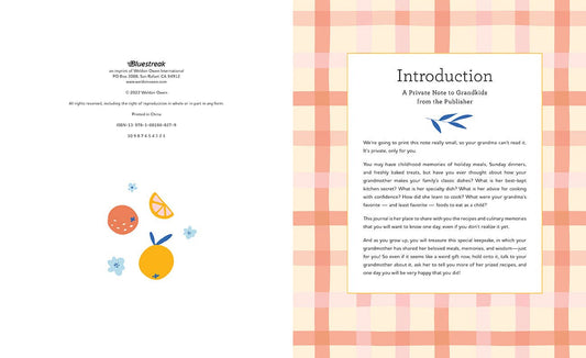 Grandmother's Recipe Journal - Fresh Start Candles