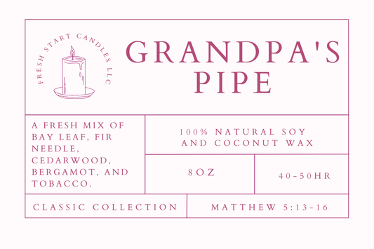 Grandpa's Pipe 8oz - Fresh Start Candles