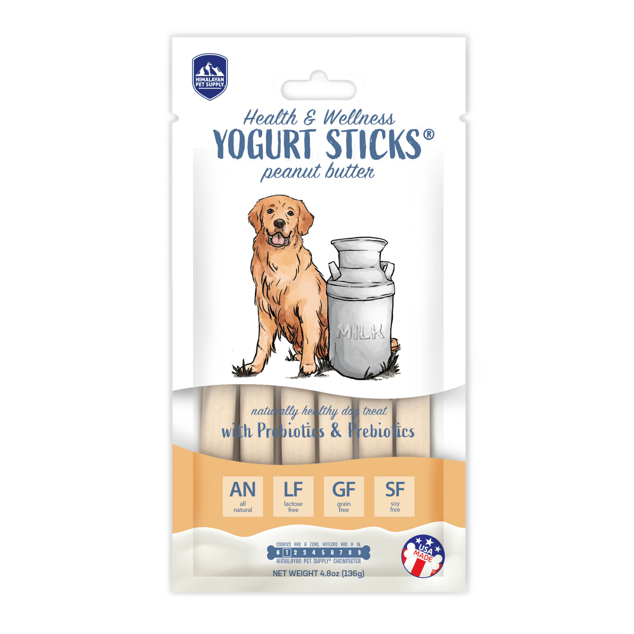 Himalayan Dog Yogurt Sticks - Peanut Butter 5ct - Fresh Start Candles
