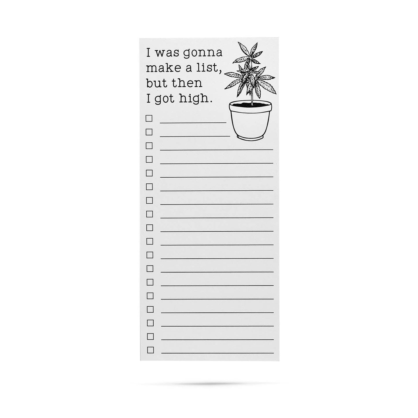 I was gonna make a list but then I got high funny list pad - Fresh Start Candles