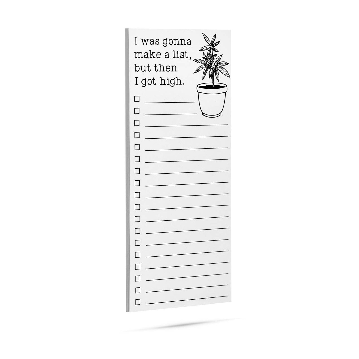 I was gonna make a list but then I got high funny list pad - Fresh Start Candles