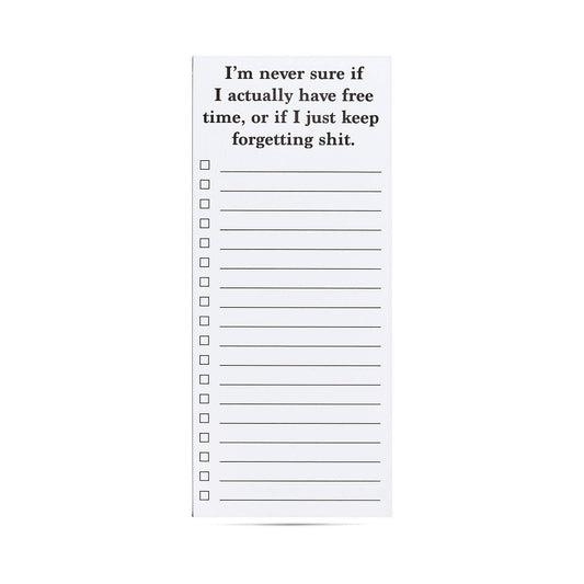 I'm never sure if I actually have free time funny list pad - Fresh Start Candles