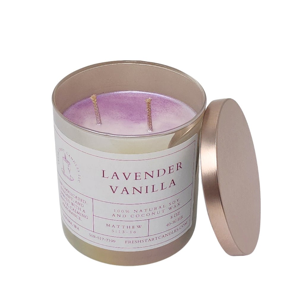 Lavender Vanilla 8oz - Fresh Start Candles