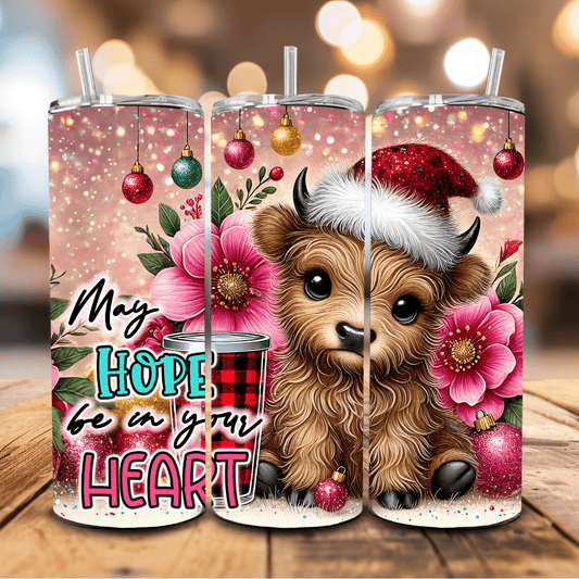 May Hope be in your Heart Christmas Tumbler - Fresh Start Candles