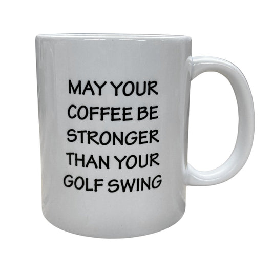 "May your coffee be stronger than your golf swing" Mug Candle