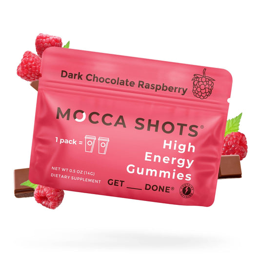 Mocca Shots Chocolate Raspberry Caffeine Gummy |1 - Pack - Fresh Start Candles