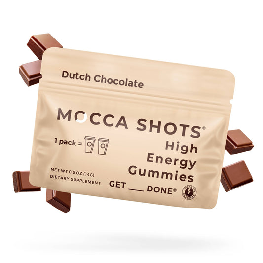 Mocca Shots Dutch Chocolate Caffeine Gummy |1 - Pack, 2 - Shot - Fresh Start Candles