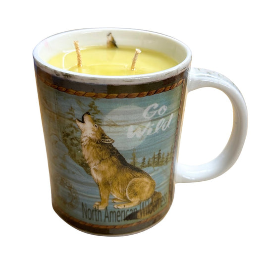 North American Wilderness Wolf Mug - Fresh Start Candles