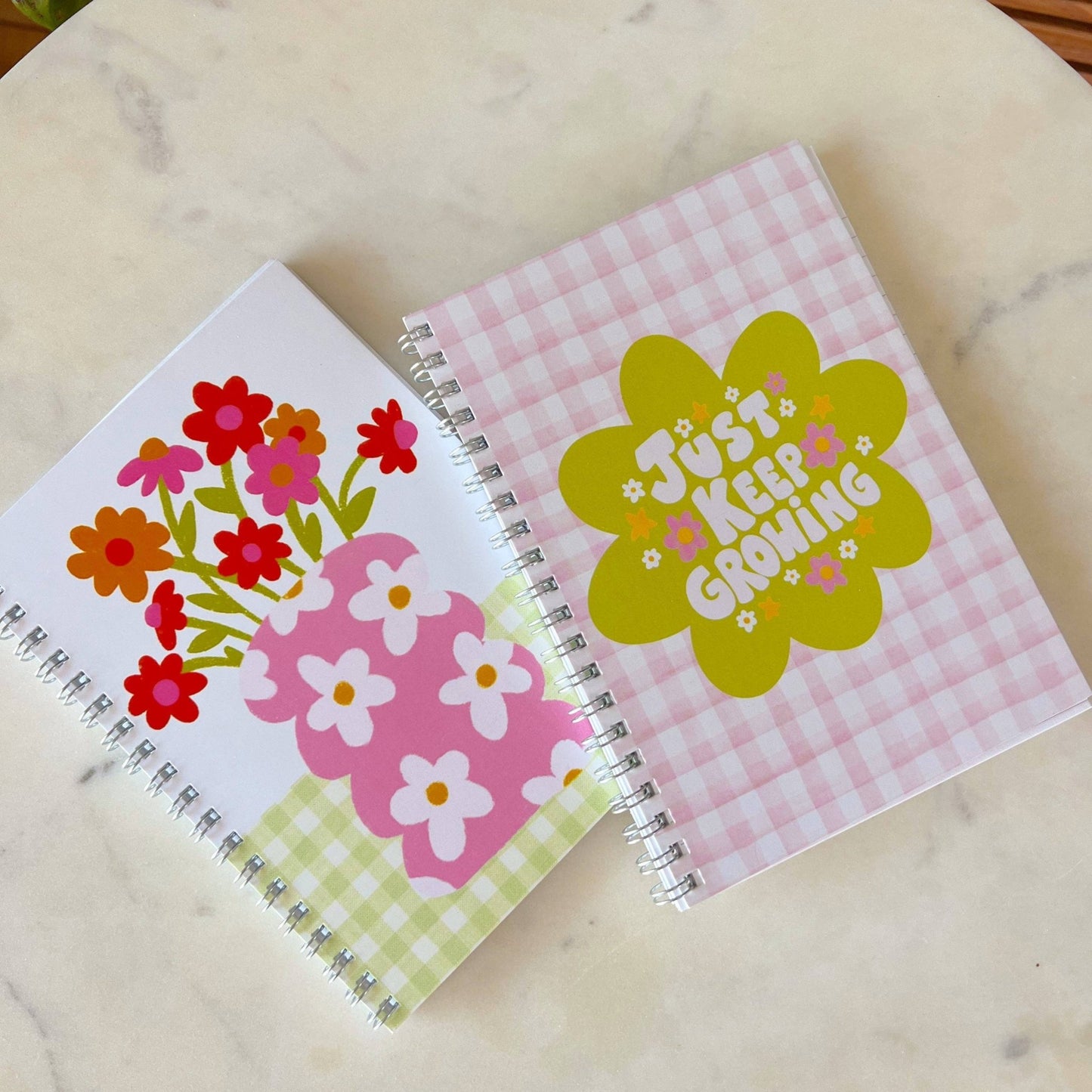 Notebook Funky Floral Vase 5 x 7in - Fresh Start Candles