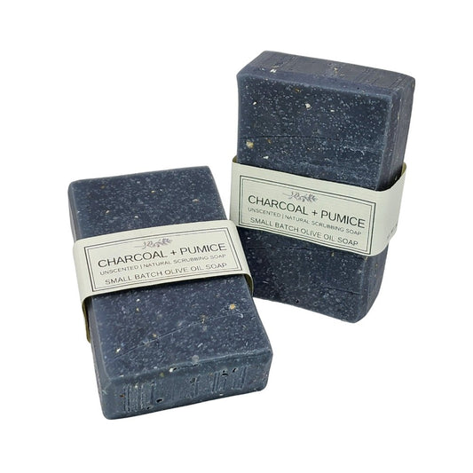Olive Oil Soap Charcoal + Pumice - Fresh Start Candles