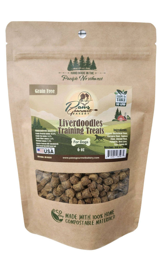 Paws Gourmet Bakery Liverdoodle Training Treats (GF) 6 - oz - Fresh Start Candles