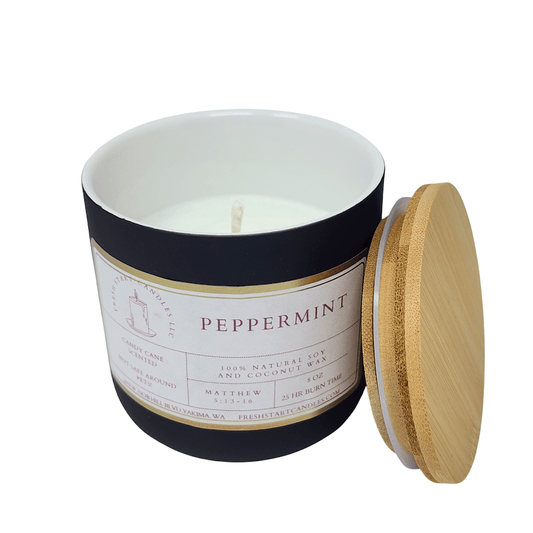Peppermint 8oz candle - Fresh Start Candles