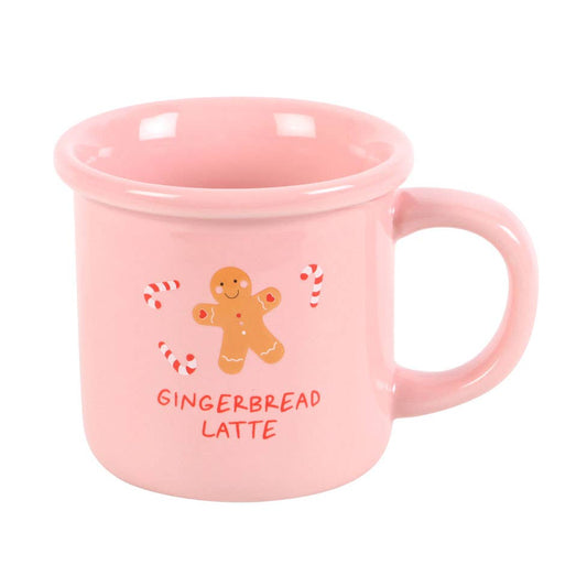 Pink Gingerbread Latte Christmas Mug - Fresh Start Candles