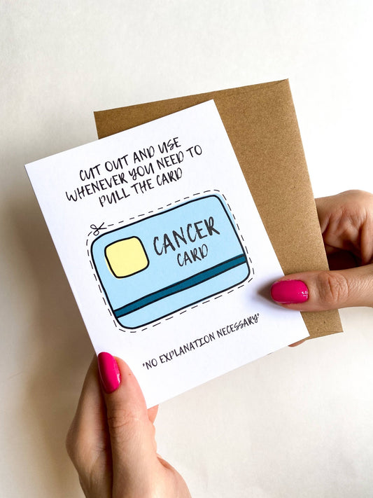 Pull The Cancer Card Get Well Card for Cancer and Chemo - Fresh Start Candles