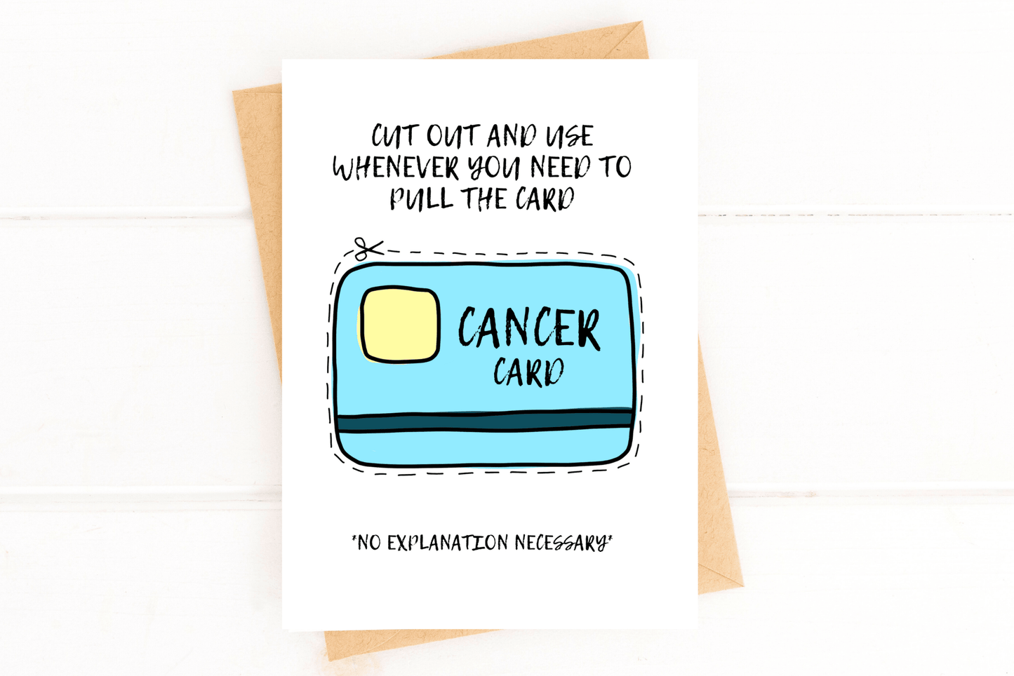 Pull The Cancer Card Get Well Card for Cancer and Chemo - Fresh Start Candles