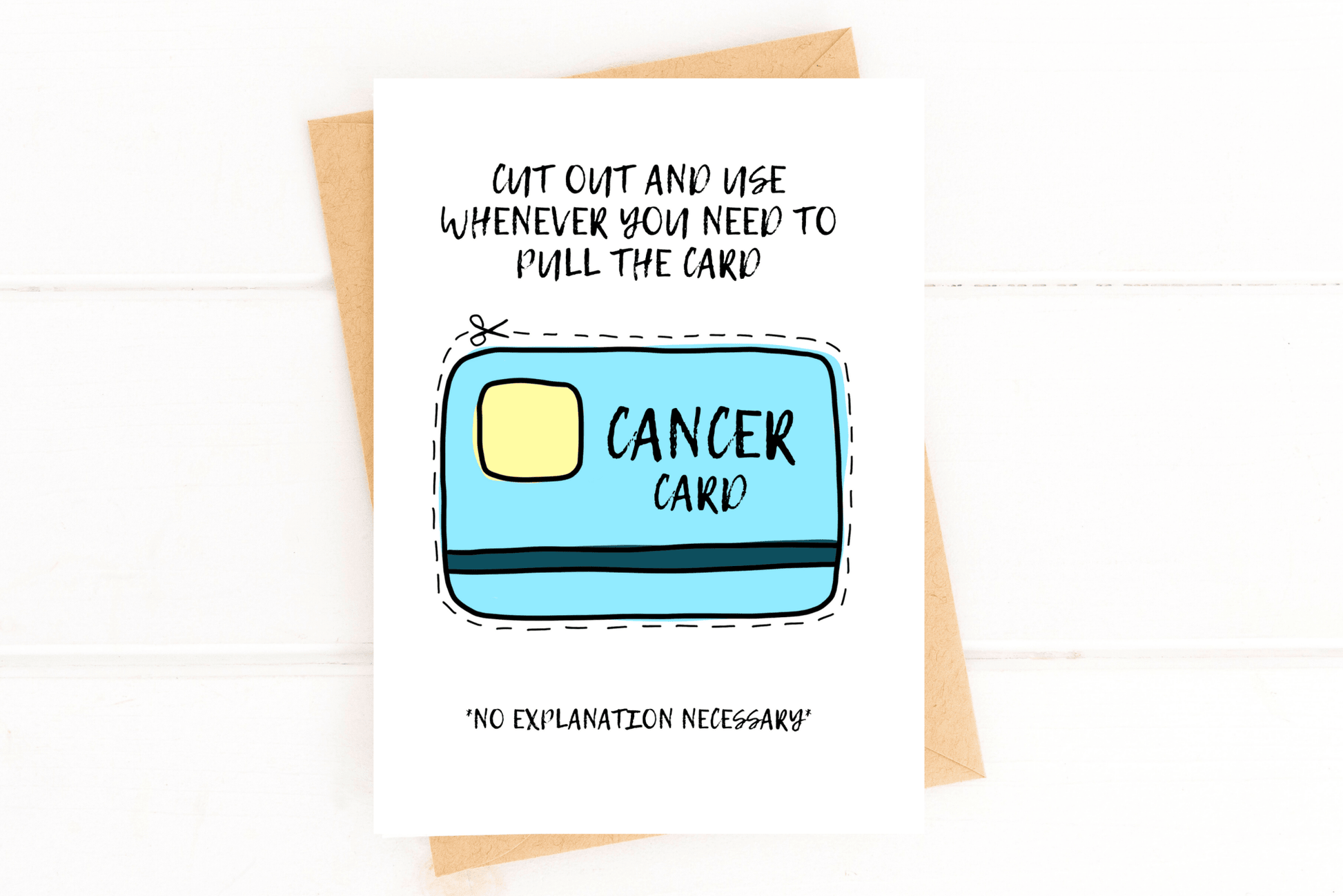 Pull The Cancer Card Get Well Card for Cancer and Chemo - Fresh Start Candles