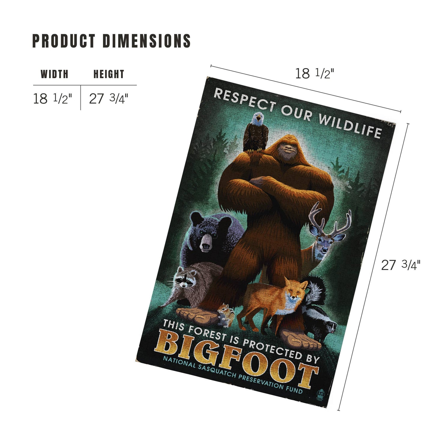 PUZZLE PACK Bigfoot Series 1, Set of 12 Puzzles - Fresh Start Candles