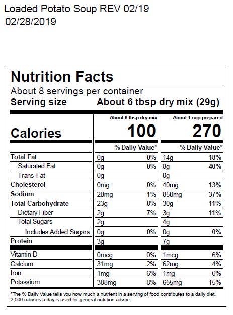 Rocky Mountain Trail Loaded Potato Soup Mix - Fresh Start Candles