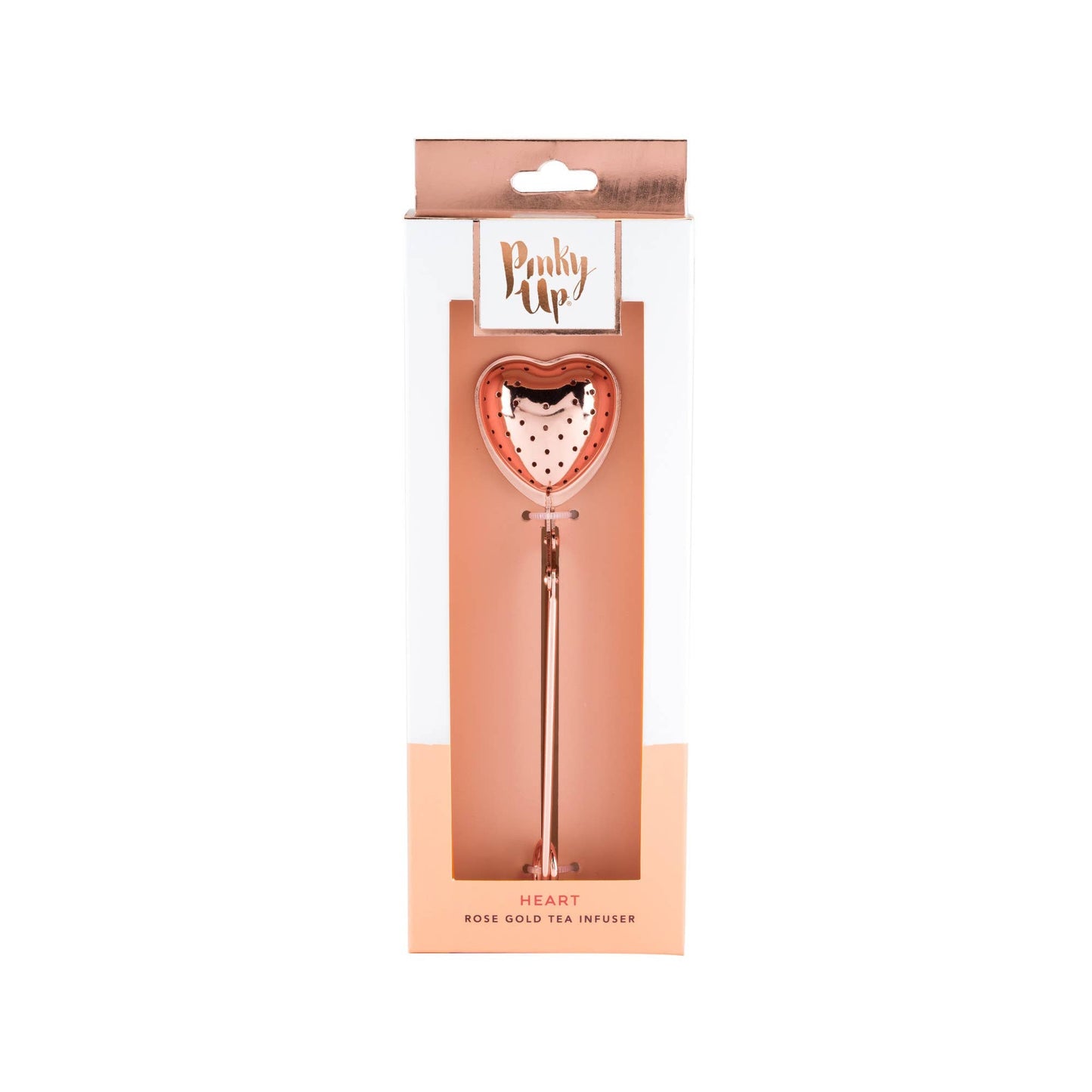 Rose Gold Plated Stainless Steel Tea Infuser Heart - Fresh Start Candles
