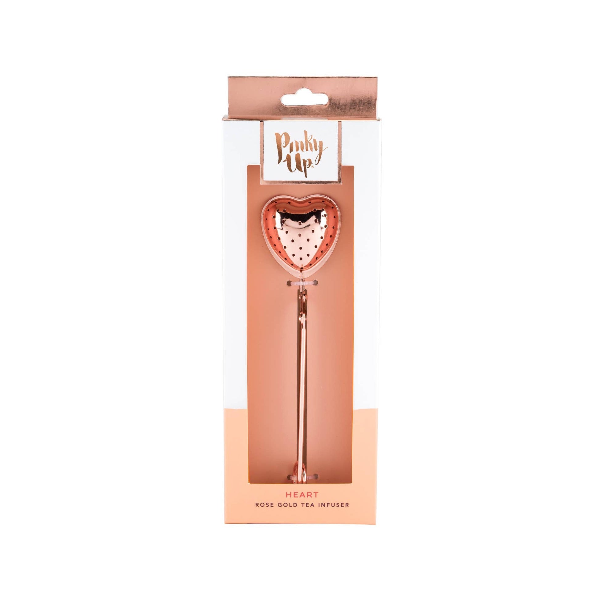 Rose Gold Plated Stainless Steel Tea Infuser Heart - Fresh Start Candles