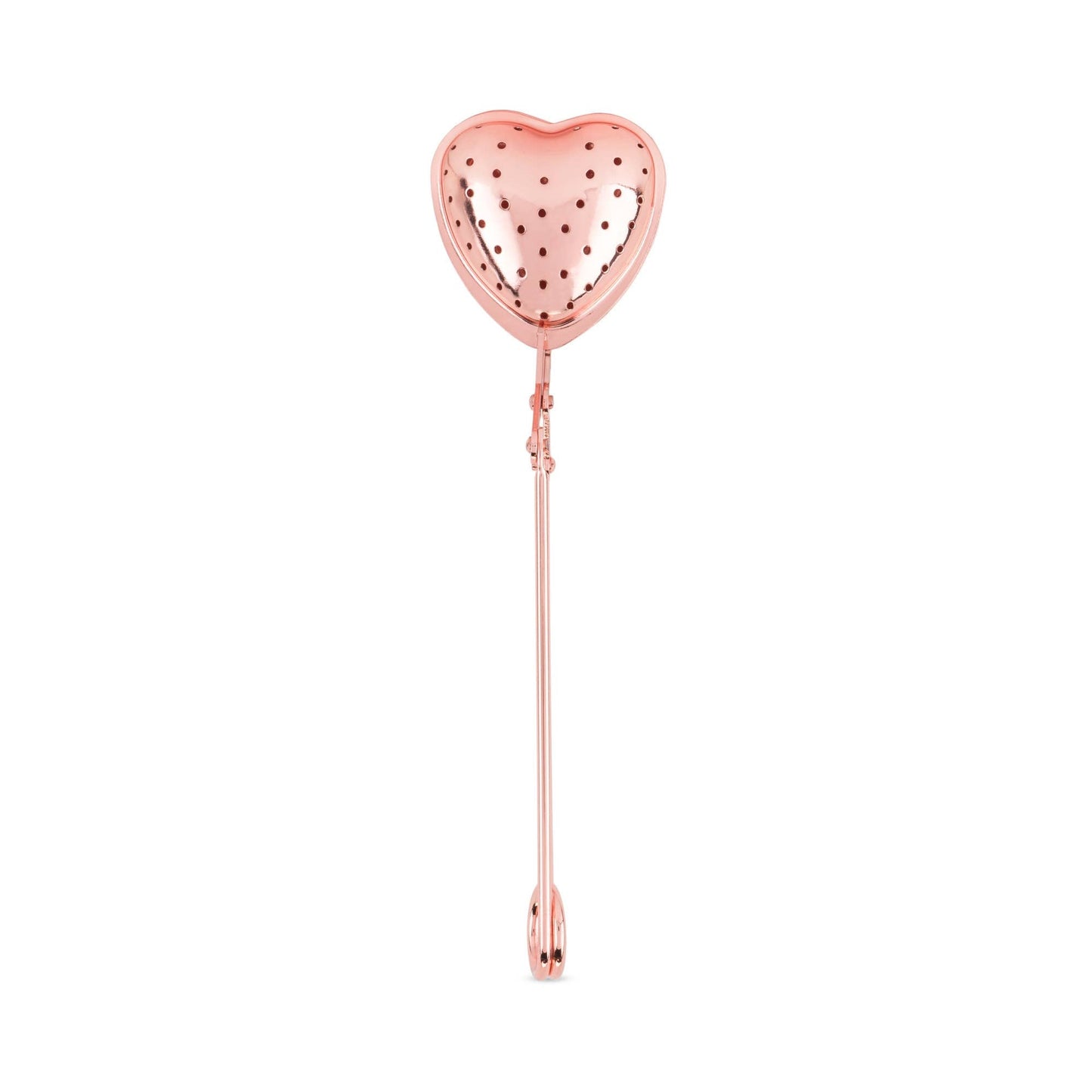 Rose Gold Plated Stainless Steel Tea Infuser Heart - Fresh Start Candles