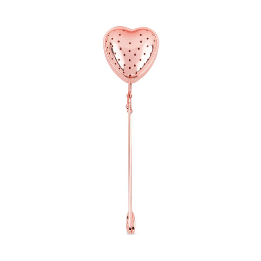 Rose Gold Plated Stainless Steel Tea Infuser Heart - Fresh Start Candles
