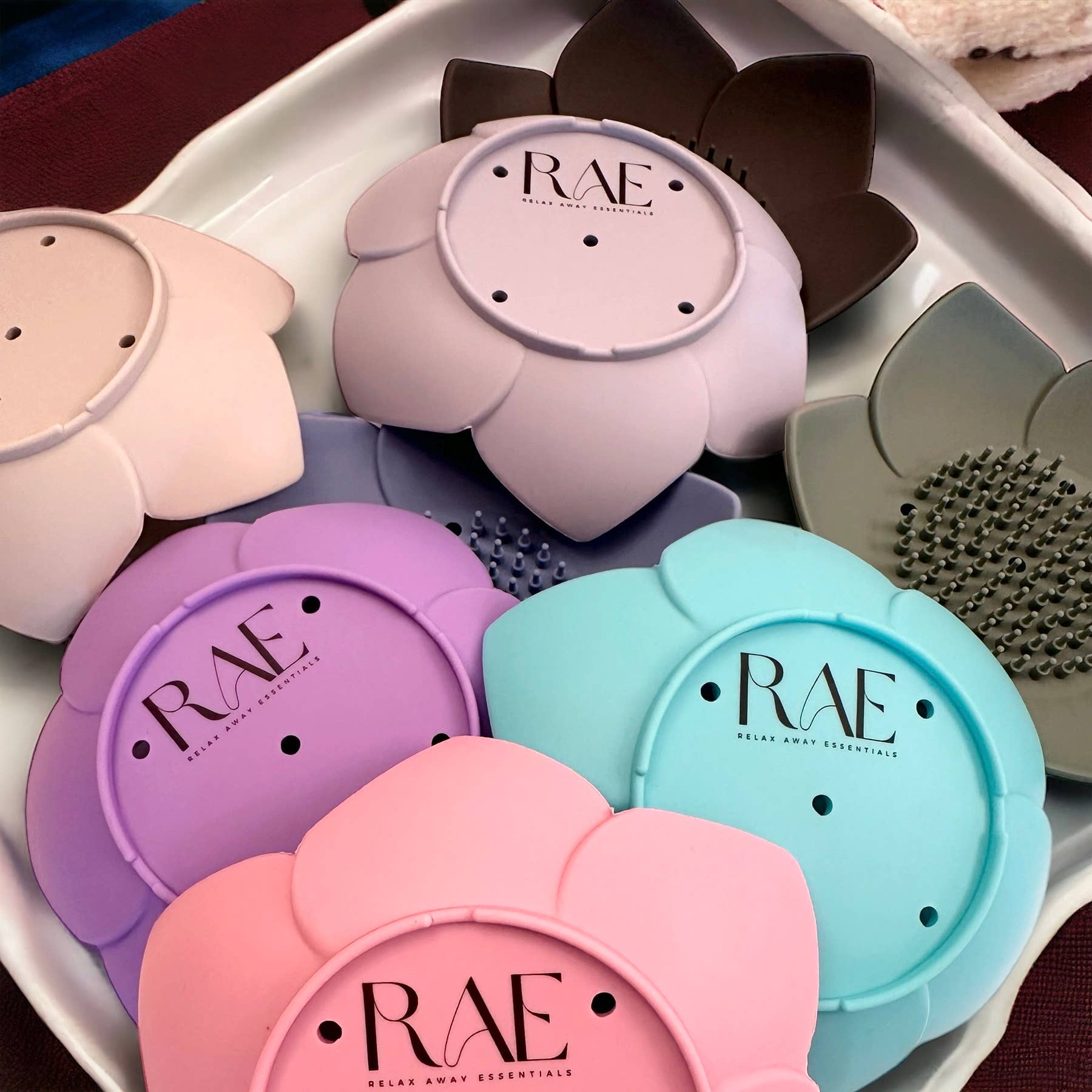 Shower Steamer Tray - Lotus Shape: Blue - Fresh Start Candles