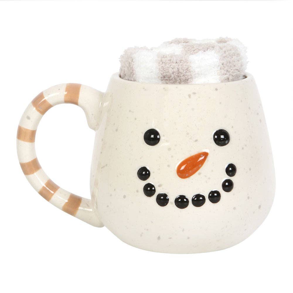 Snowman Christmas Mug and Socks Set - Fresh Start Candles