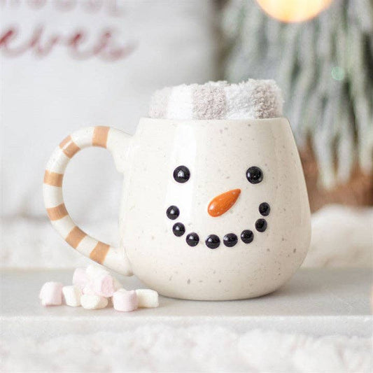 Snowman Christmas Mug and Socks Set - Fresh Start Candles