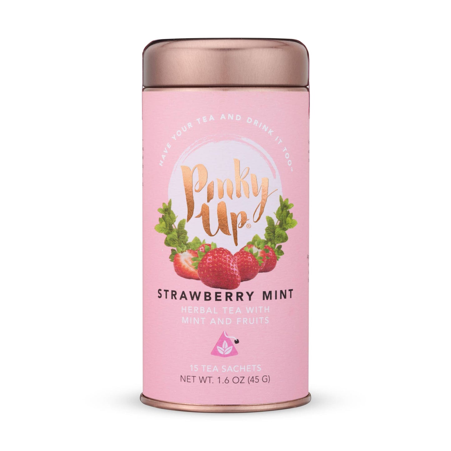 Strawberry Mint Herbal Tea 15 Sachets - Fresh Start Candles