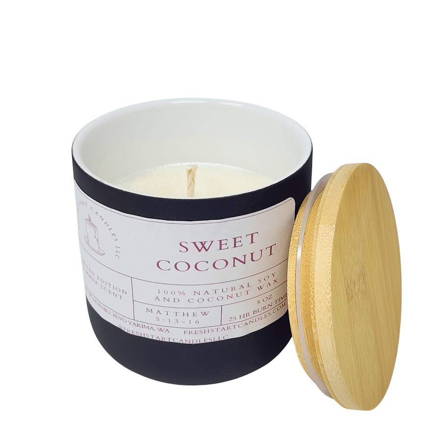 Sweet Coconut 8oz - Fresh Start Candles