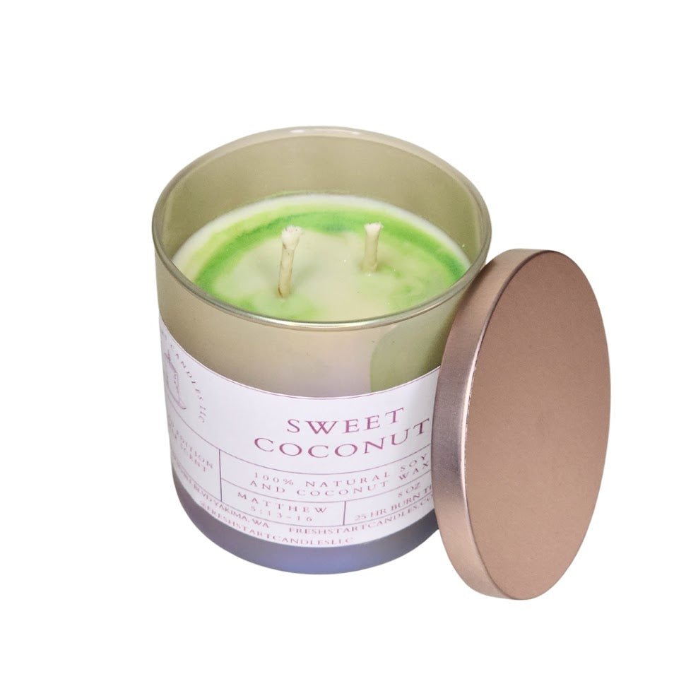 Sweet Coconut 8oz - Fresh Start Candles