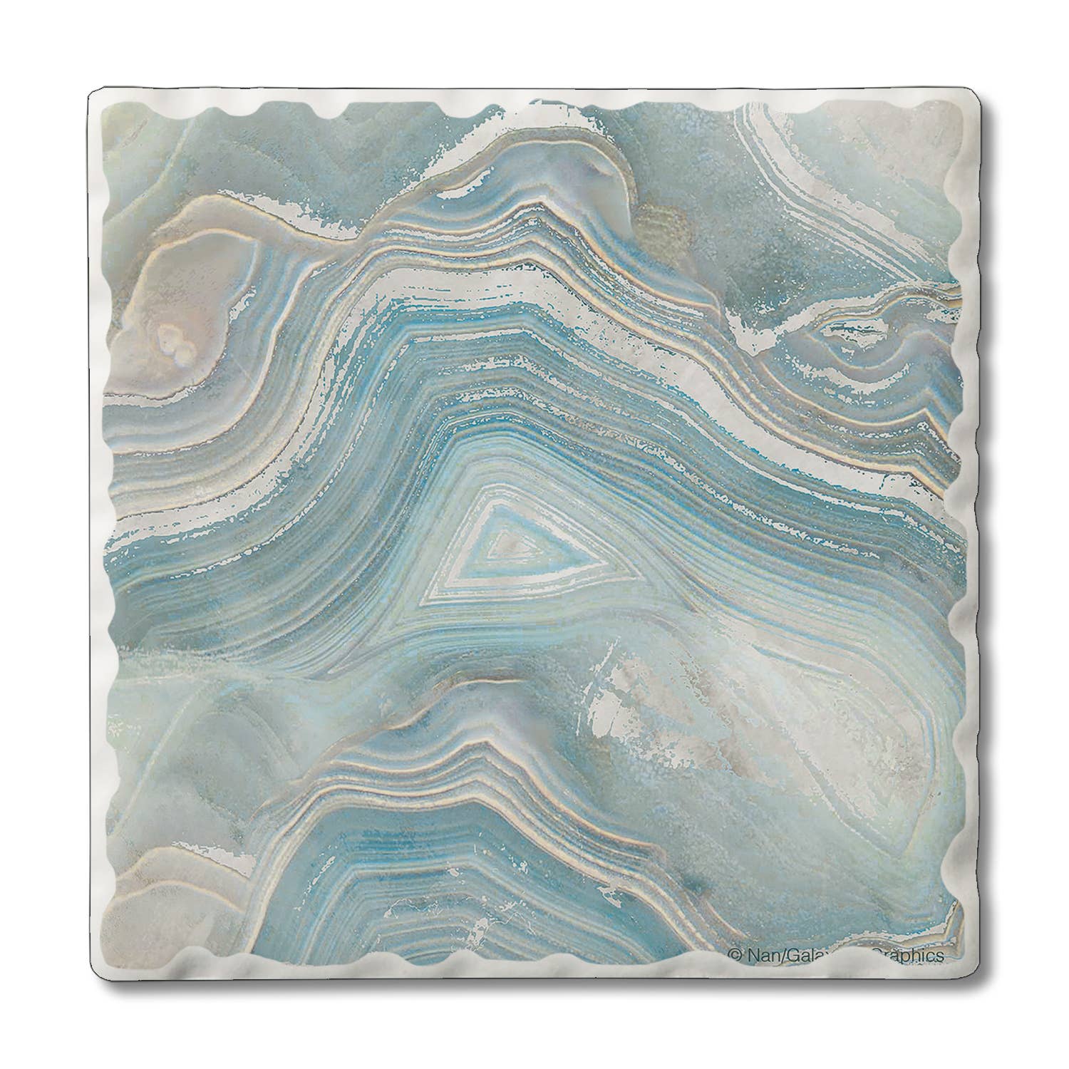 Thirstystone "Agate In Blue" Tumbled Tile Coaster 4pk - Fresh Start Candles