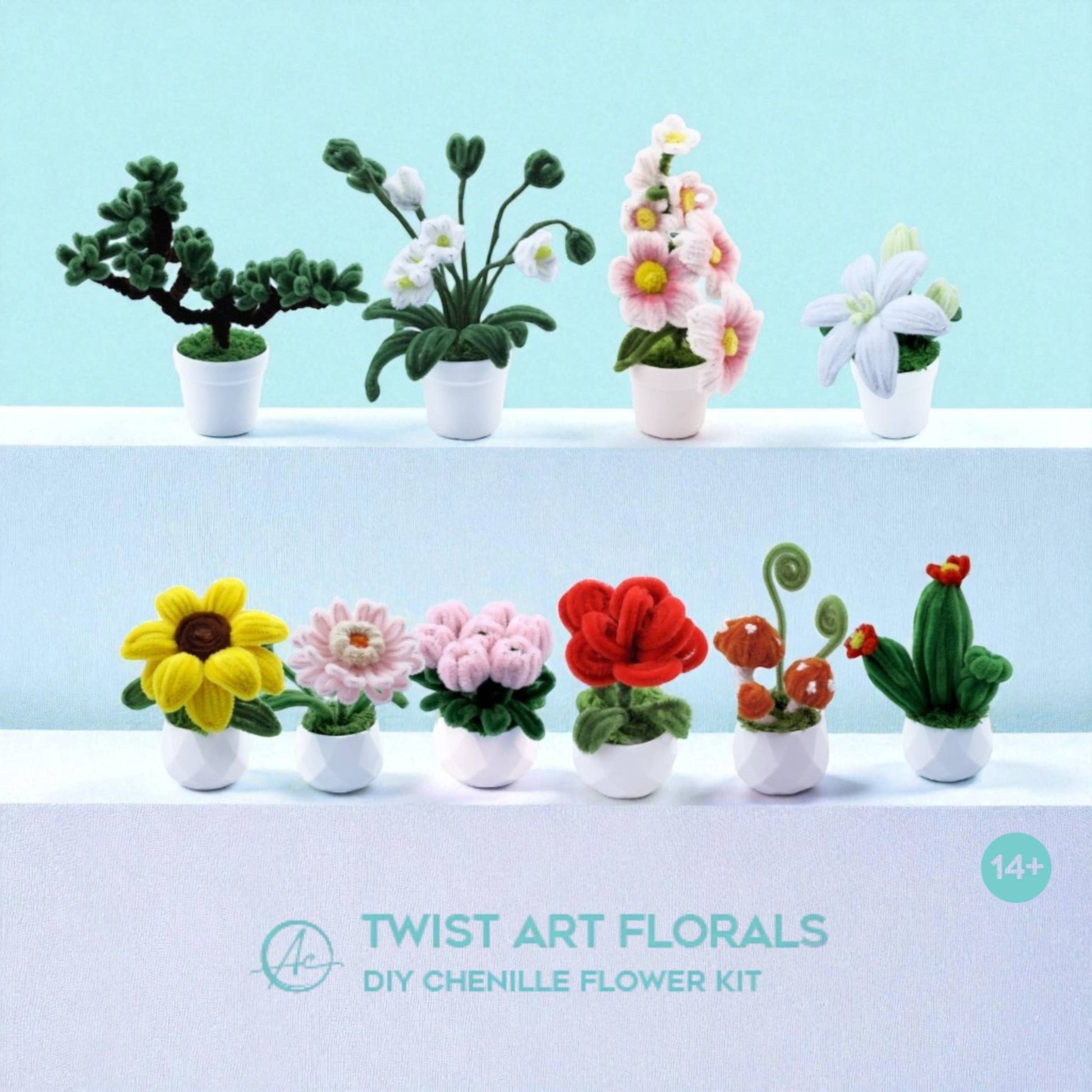 Tulips Twist Art Floral DIY Kit – Chenille Flower Craft - Fresh Start Candles
