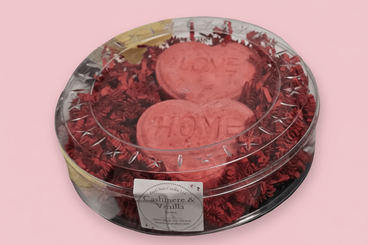 Valentine Heart Shaped Duo Wax Melt 4oz - Fresh Start Candles