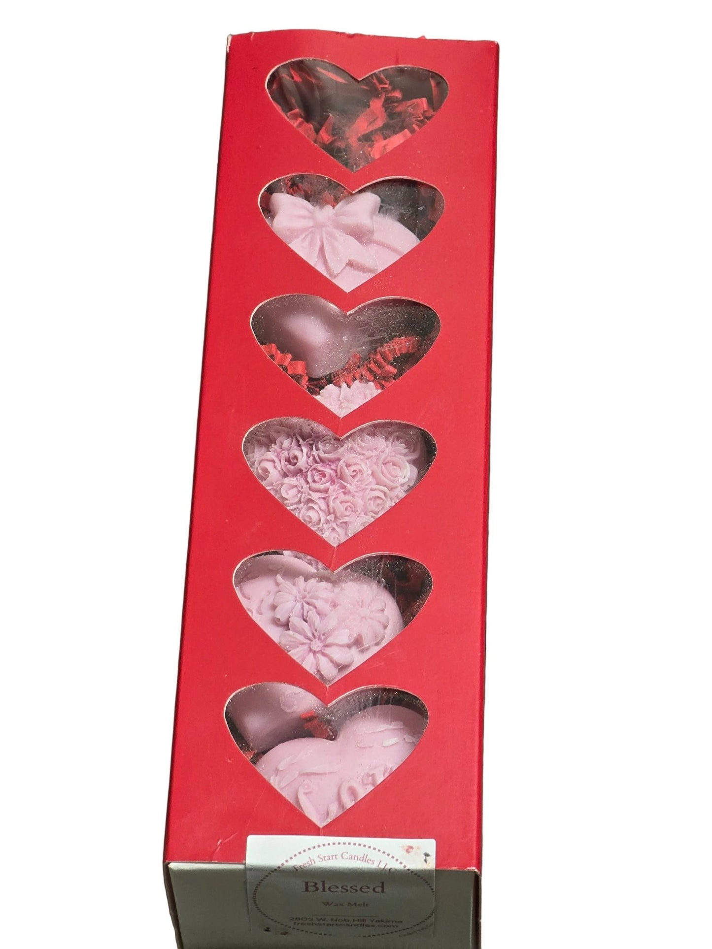 Valentine Heart Shaped Mini 4ct - Fresh Start Candles
