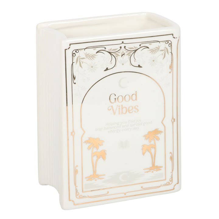 White Book Shaped Vase - Fresh Start Candles