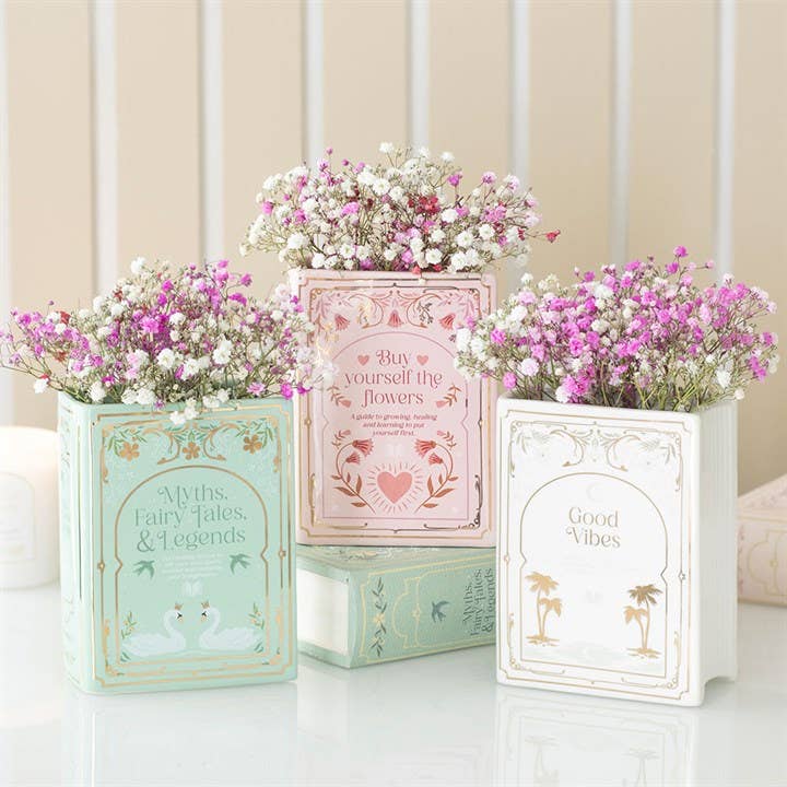 White Book Shaped Vase - Fresh Start Candles