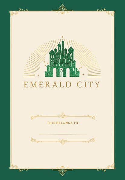 Wicked: Emerald City Journal with Ribbon Charm - Fresh Start Candles