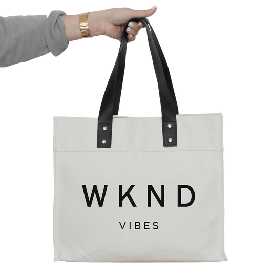 WKND Vibes Market Tote: Black - Fresh Start Candles